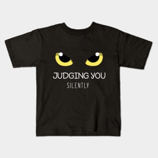 Funny Eyes Cat Judging You Silently Kids T-Shirt